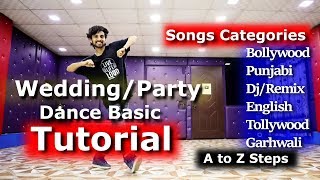 Wedding Dance  Party Dance Tutorial for Beginners Hindi  All Categories songs  Ajay Poptron [upl. by Ayikin]