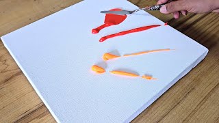 Easy Acrylic Painting Technique  Just Using Palette Knife  Abstract Painting [upl. by Llerej611]