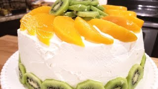 Genoise Cake With Fresh Cream and Fruits  Lailas Home Cooking  Episode 66 [upl. by Ashely38]