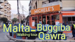 Walking in MALTA Buggiba Qawra Natural sound malta walking tour [upl. by Derward]