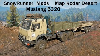 SnowRunnerModsMustang 5320Region map Kodar DesertCargo transportation Part 13 [upl. by Onahpets]