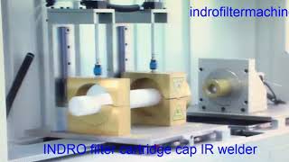 pleated filter cartridge making machines video pleats maker and IR cap welderINDRO [upl. by Thurnau921]