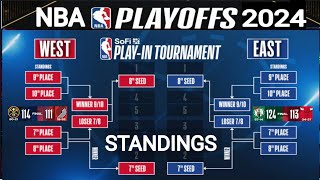 2024 NBA PLAYOFF PICTURE BRACKET STANDINGS  NBA standings today  NBA playoffs standings today [upl. by Strenta258]