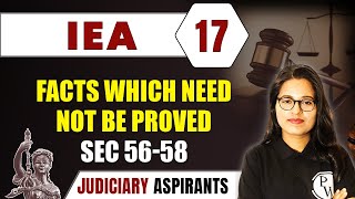 IEA 17  Facts which need not be proved Section 5658  CLAT LLB amp Judiciary Aspirants [upl. by Sabrina339]