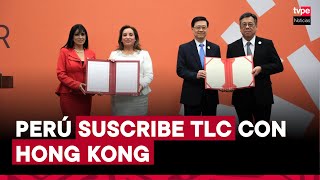 Presidenta Dina Boluarte participa en suscripción del TLC entre Perú y Hong Kong [upl. by Martell400]