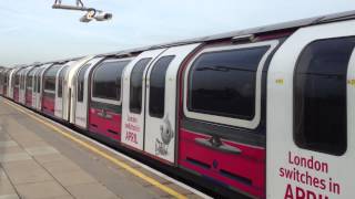 Pink Central line train at Perivale [upl. by Urbannai]