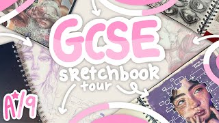 GCSE art sketchbook tour ☆ GRADE 9 A [upl. by Martinic]