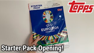 Starter Pack Opening  Topps UEFA Euro 2024 Sticker Collection ⚽️ [upl. by Haugen940]