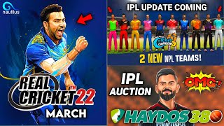 Real Cricket 22 Release Date Wcc3 IPL Special Update Coming  Haydos 380 New IPL Update 2022 [upl. by Goldberg]