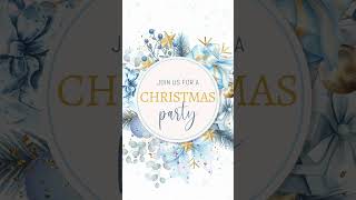 Christmas Party Video Invitation Template in Canva Watercolor Christmas Invitation Holiday Party [upl. by Oaks389]