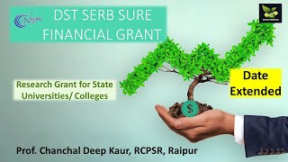 DST SERB SURE Financial Research Grant for State Universities Colleges [upl. by Yerok]