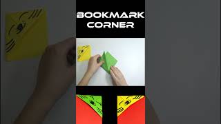 Easy Origami Bookmark Corner  How to make a Corner Bookmark DIY [upl. by Eladal508]