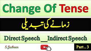 Change of TenseDirect Indirect SpeechFuture TenseDirect Indirect UrduHindi…By SJabeen [upl. by Eardnaed]