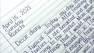 How to write diary  Diary writing in English  Diary entry [upl. by Seadon]