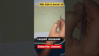 Leopold maneuver important questions  RRB Staff Nurse important questions rrb2024 susbcribe [upl. by Annia]