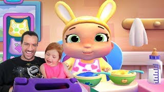 Adley App Reviews  Doc McStuffins Baby Nursery  pretend play morning routine with a baby [upl. by Yldarb]