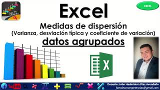 Excel  Medidas de dispersión para datos agrupados [upl. by Guerra488]