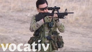 Heres A Combat Propaganda Video Starring Turkmenistan President Berdymukhammedov [upl. by Eirac]