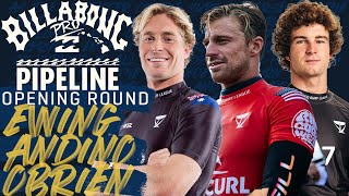 Ewing Andino OBrien  Billabong Pro Pipeline 2023  Opening Round Heat Replay [upl. by Eenad]