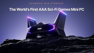 Acemagic’s M2A StarShip Mini PC Resembles a Spaceship Features Dedicated Display for Performance [upl. by Enwahs]