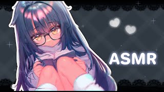 ASMR  little sister tries to read whispering rain mumbling [upl. by Ciapas541]