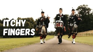 Scottish bagpipers play Itchy Fingers  Harmony Bagpiping [upl. by Eclud]