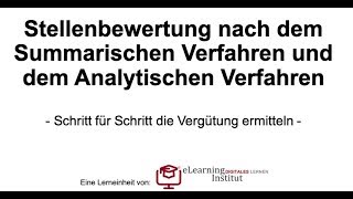 Stellenbewertung und Arbeitsbewertung [upl. by Cart]