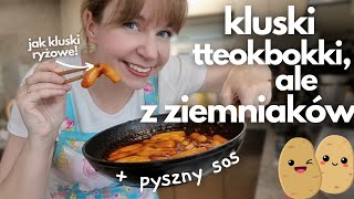 Kluski Z ZIEMNIAKÓW do koreańskich TTEOKBOKKI  niesamowity efekt wychodzą jak drogie kluski ryżowe [upl. by Wolsniw]