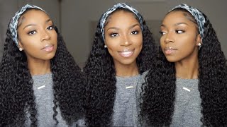 THIS WATER WAVE HEADBAND WIG IS EVERYTHINGGGG😍 No Glue No Lace Quick  Easy  Eayon Hair [upl. by Warram]