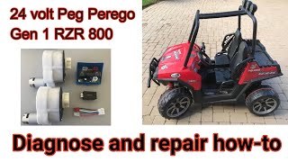 Peg Perego 24 volt RZR Fix and flip for [upl. by Mcbride]