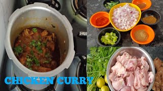 how to prepare chicken curry in cooker easy tastey and quickly [upl. by Cykana]