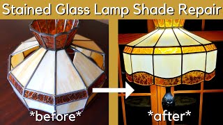 Stained Glass Lamp Shade Repair [upl. by Uball632]