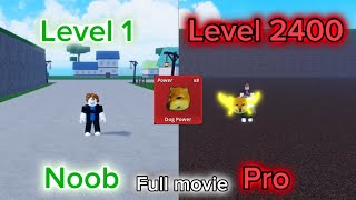 Noob to Pro with Dog FRUIT 1  2400 in MEME SEA Full movie [upl. by Noirod747]