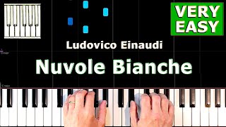 Einaudi  Nuvole Bianche  Piano Tutorial Easy [upl. by Herrera]