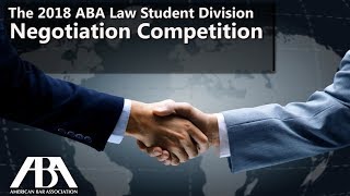 2018 ABA Negotiation Competition [upl. by Ettennil]