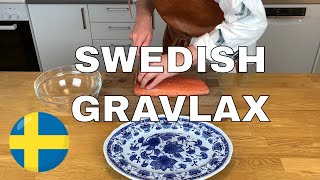 SWEDISH GRAVLAX   Cured Salmon   Easy Gravlax Recipe  How to make Gravlax 🐟 [upl. by Nev]