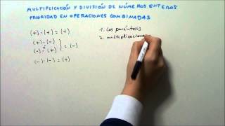 MULTIPLICACIÓN Y DIVISIÓN DE NÚMEROS ENTEROS PRIORIDAD EN OPERACIONES COMBINADAS HD [upl. by Akeemat662]