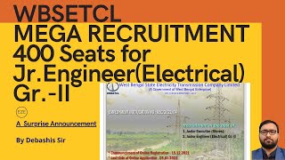 WBSETCL Junior Engineer Gr II Electrical Recruitment 2021 I WBSETCL Online Course Launch I [upl. by Olivier]