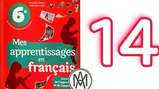 Mes apprentissages en français 6ème année primaire page 14 [upl. by Nolubez]