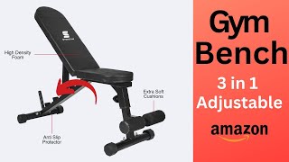 Multipurpose Gym Bench 3 in 1 Adjustable Adjust to incline Decline and Flat Positions [upl. by Angell]