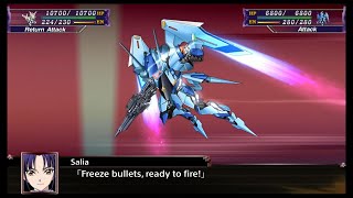 Super Robot Wars X  Arquebus Salia Custom  All Attacks English [upl. by Arst]