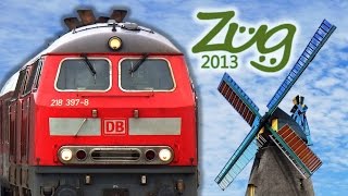 Zug2013 Autozug SyltShuttle 2015 mit BR 218 [upl. by Esinaej]