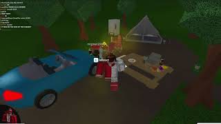 Camping in Bloxburg  How to build a campsite in Roblox [upl. by Merriman]