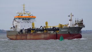 CAUSEWAY  Boskalis hopper dredger arrivingdeparting the Port of Felixstowe 10824 [upl. by Soirtimid]