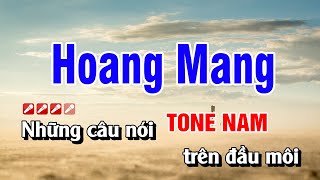 Karaoke Hoang Mang Tone Nam Hay Nhất  Hoàng Luân [upl. by Eirena728]