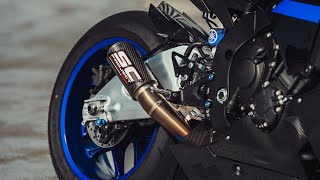 Custom Yamaha R1M w SC Project Exhaust  Cold Start  Walk Around  Build Breakdown COMING SOON [upl. by Ihn]