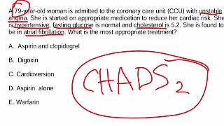 Data Interpretation  CHADS2 Score  Atrial Fibrillation  Cardiology  Medical School  Revision [upl. by Ardet]