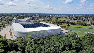 Stadion ORLEN Tak wygląda stadion Wisły Płock Dron FPV [upl. by Ynnel348]