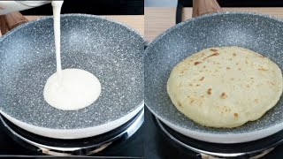 5 Minutes Ready Quick and Easy Flatbread Made With Batter No Kneading No Oven [upl. by Kcirdaed]