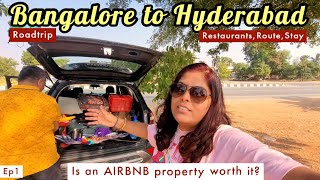 Bangalore to Hyderabad Road trip RouteRestaurants amp Budget stay in Rs1900585kmKaraj vlogEp1 [upl. by Ami760]